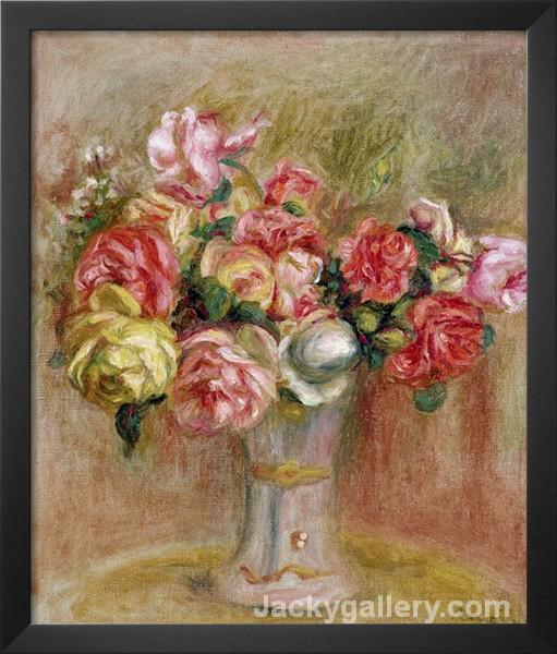 Roses in a Sevres Vase by Pierre Auguste Renoir paintings reproduction